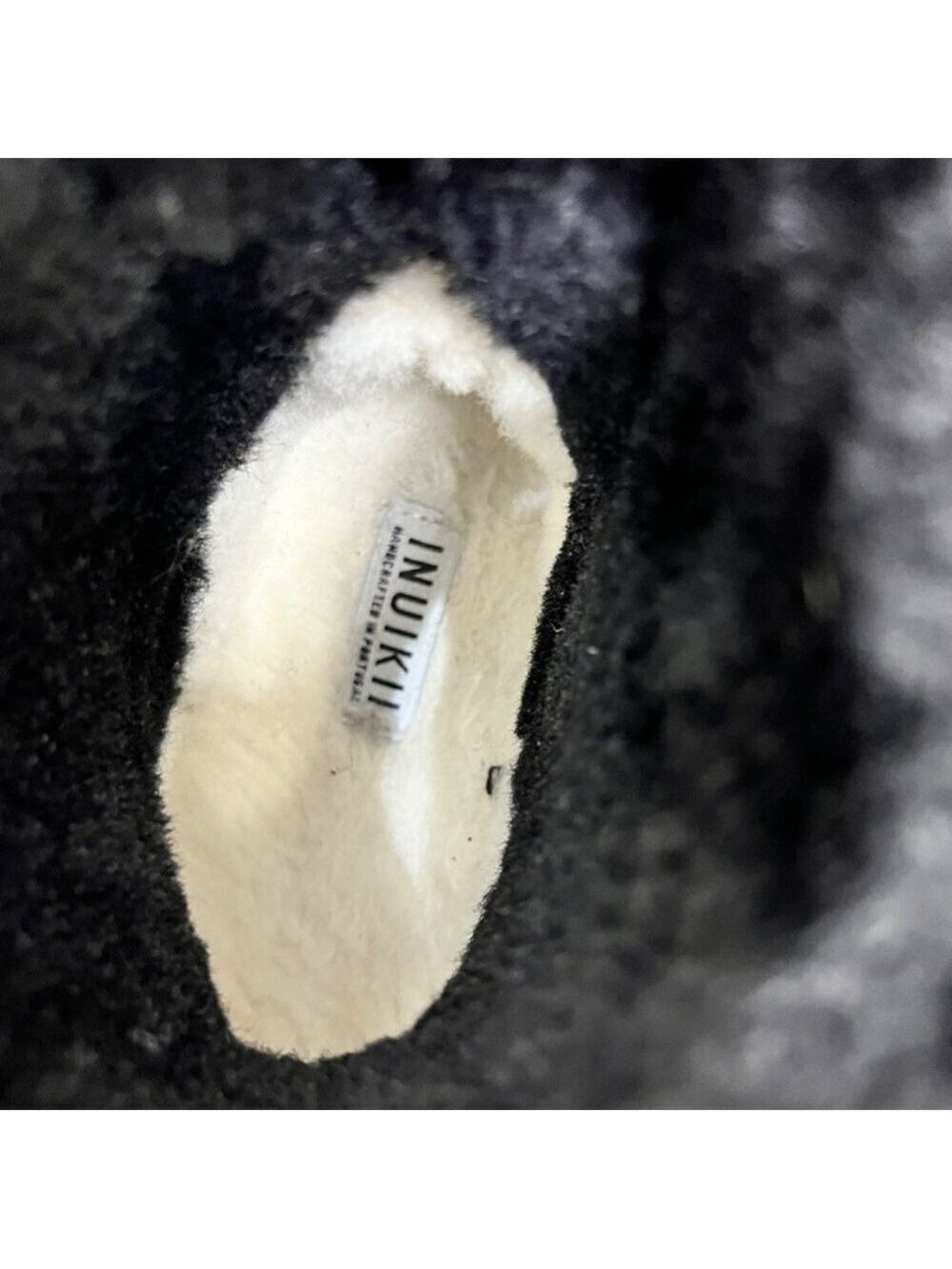 Inuikii Black White Tartan Tweed Sherpa lined chain detail Winter Boots EU 38/7 - Picture 10 of 14